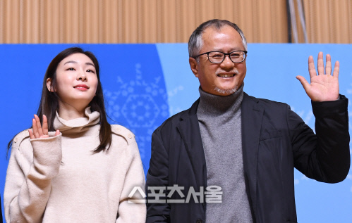 [포토]김연아-송승환 감독, '개회식 좋게 봐주셔서 감사해요!'