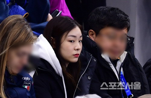 [포토] 아이스댄스 응원 온 김연아