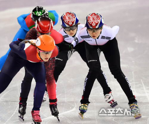 [포토] 최민정-심석희, 女 1000m 나란히 넘어져 노메달