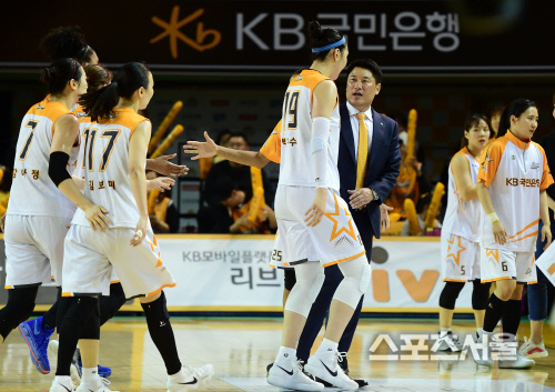 [포토] 안덕수 감독 '지수야! 잘하고 있어'