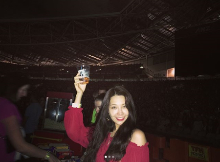 "좋은 공연 고마워요" 정은지, 에드 시런 콘서트 인증샷서 '돋보인 미모'