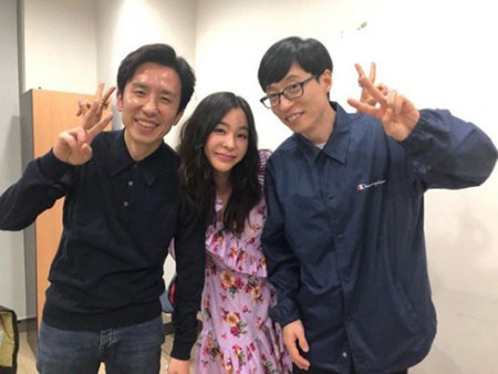 "부끄 부끄" 이혜영, 유재석X유희열과 '슈가맨' 인증샷