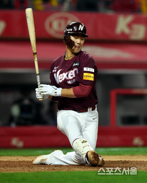 [포토] 넥센 주효상, 비비~ 꼬였네~!