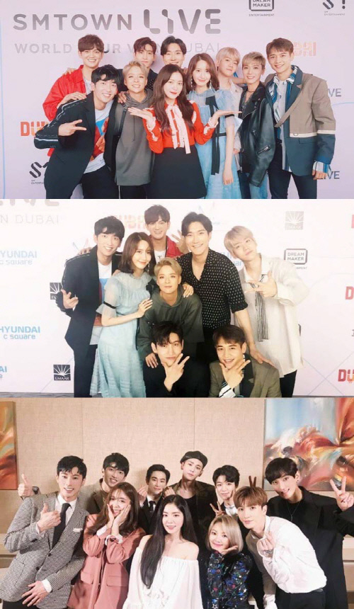 "훈훈한 수만이네 꽃밭" 엑소부터 레벨까지, 뜨거웠던 두바이 인증샷