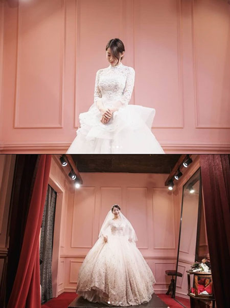 [★SNS] '결혼 D-1' 안소미, 우아한 웨딩드레스 자태 공개