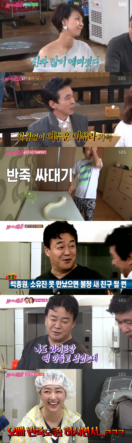 '불타는 청춘' 강수지♥김국진, 떡 만들기도 '알콩달콩' (Ft. 백종원) (종합)