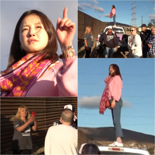 '선을 넘는 녀석들' 이시영, 트럼프 장벽 앞 자유의 여신 변신 '최강 친화력'