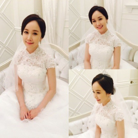 김민서, 깜짝 결혼 발표…웨딩드레스 자태 시선 집중