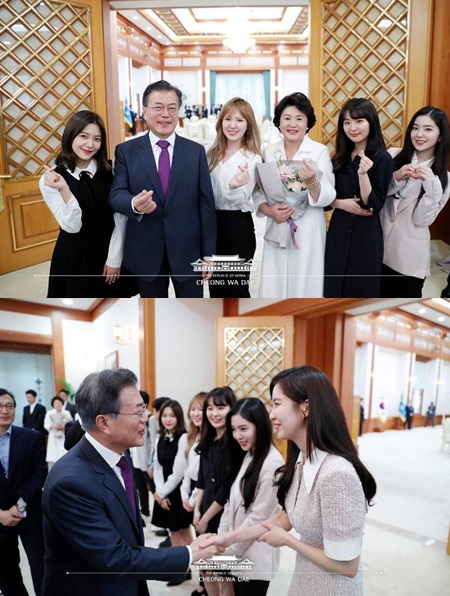 문재인 대통령 만난 레드벨벳 "北 김정은 위원장, 따뜻한 인상"