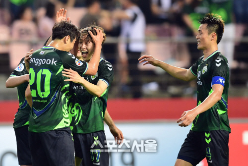 [포토] 이재성-이동국 'ACL 8강 진출이다'