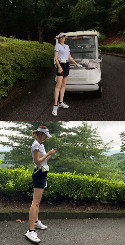 "다리 길이 실화?" 손태영, 하의실종으로 각선미 과시