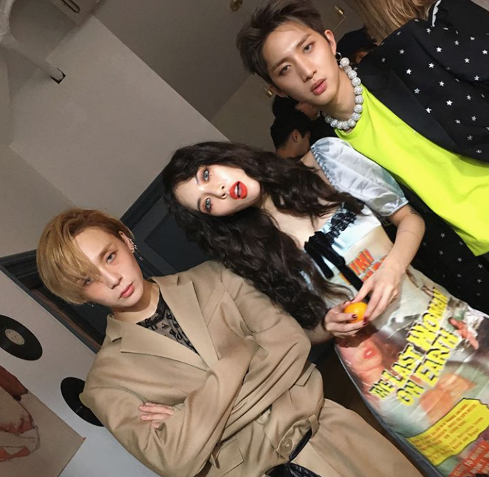 [★SNS]'트리플 H' 현아, 후이·이던과 인증샷…신곡 기대감 ↑