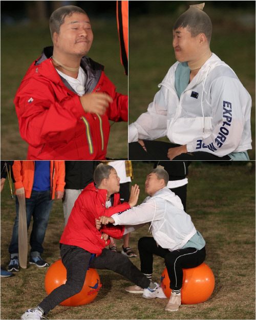 ''1박 2일' 김준호X김종민, 스타킹 복면 맞대결...못생김 大 폭발