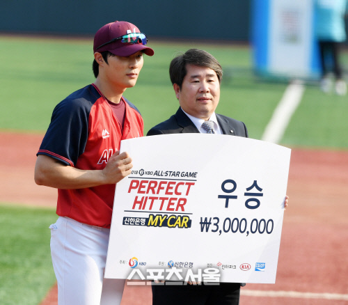[포토] 올스타전 퍼펙트히터는 김하성