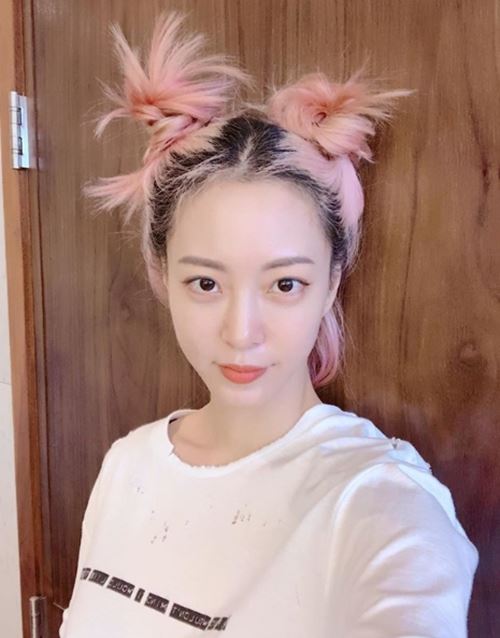 [★SNS]한예슬, 핑크 양갈래 머리로 매력 발산 '청초+러블리'