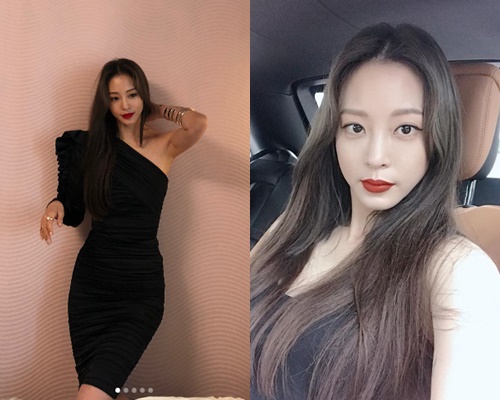 레드립으로 물오른 美모 과시한 배우 한예슬