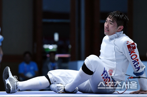 [포토] 박상영, 부상 투혼 펼쳐 값진 은메달