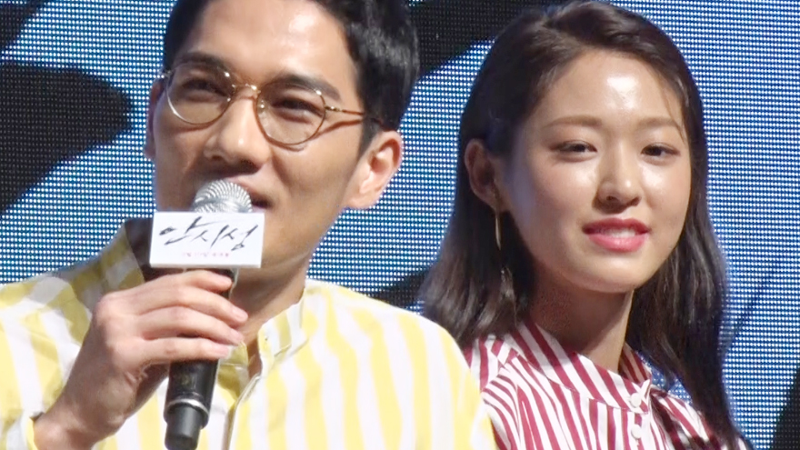 [SS쇼캠] 엄태구, 알고 보니 수줍은 남자? "부끄러워 설현 에스코트 못해" ('안시성' 제작보고회)