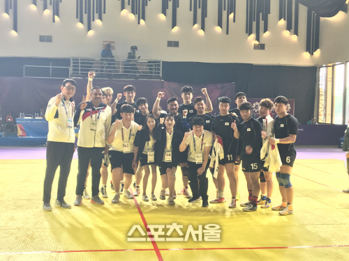 [자카르타AG]남자카바디, 파키스탄 잡고 5연승 파죽지세로 결승행…은메달 확보