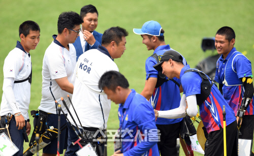 [포토] 남자양궁 리커브 단체전, 대만에 석패 '은메달'