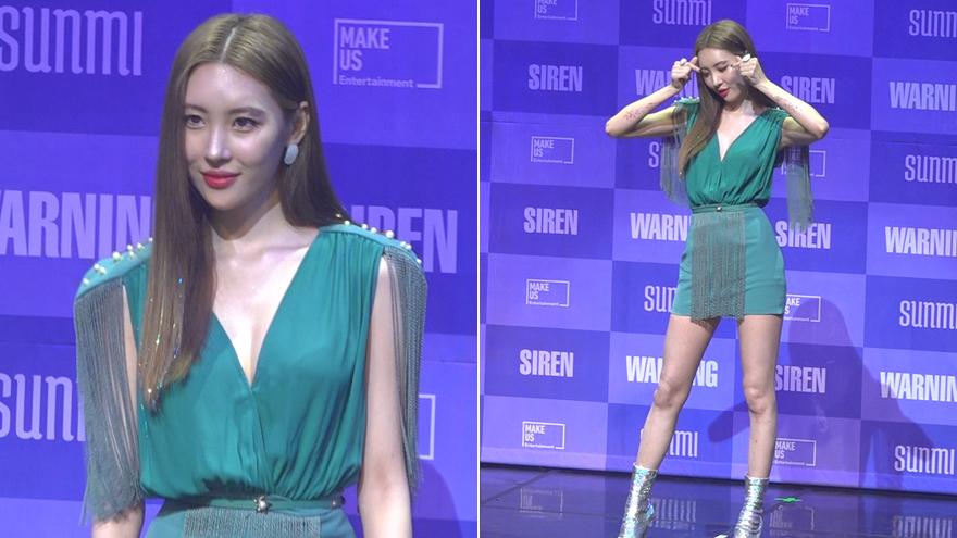 '무보정이 이 정도' 선미, 아찔한 극세사 각선미 (선미 쇼케이스 포토타임) [SS쇼캠]