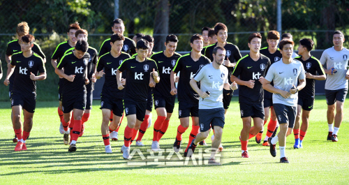 [포토]평가전 앞둔 벤투호, 컨디션 상승중