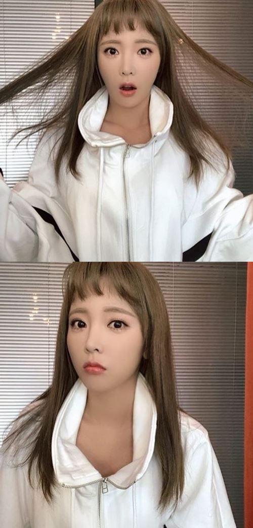 홍진영, 짧은 앞머리로 뽐낸 '동안 페이스' [★SNS]