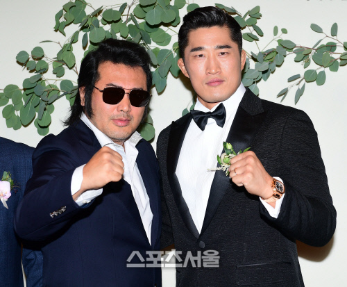 김동현의 결혼식장에서 의리를 외친 김보성, \'사랑도 결혼도 의리!\'[포토]