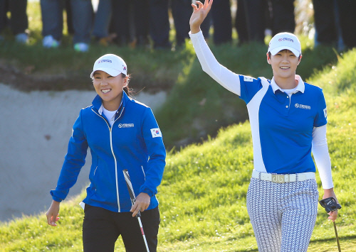 UL환한표정의 박성현.김인경선수