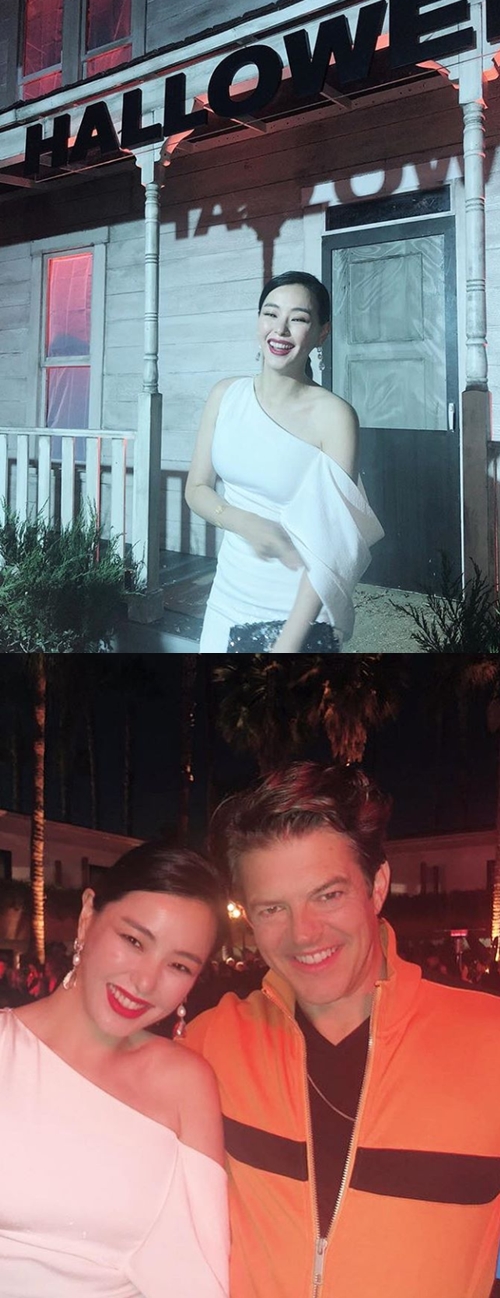 이하늬, '할로윈' 제작자 제이슨 블룸과 재회 "함께해 고마워"[★SNS]