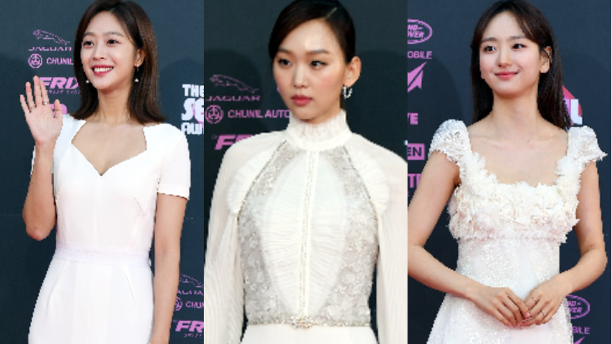 조보아-진기주, 새하얀 눈꽃 같은 여배우들의 드레스 [더서울어워즈]