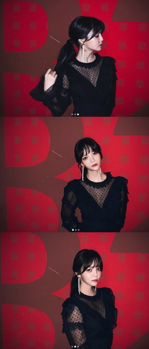 AOA 지민, 블랙 시스루로 뽐낸 의외의 '볼륨감'