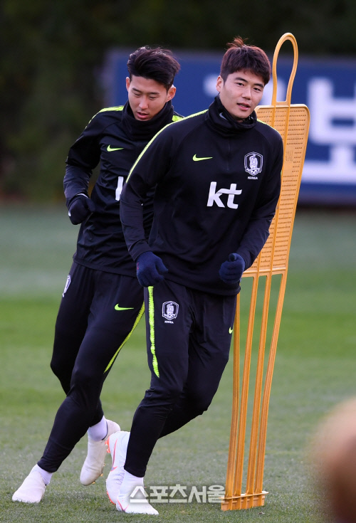[포토] 기성용-손흥민 \'단짝처럼 나란히\'