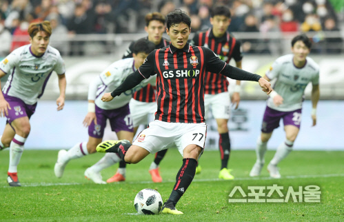 [포토] FC서울 윤주태, 전남전 멀티골의 순간!