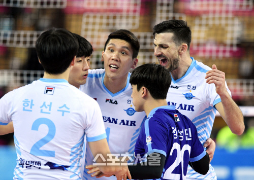 [포토] 대한항공 가스파, 3-1 역전승의 포효!