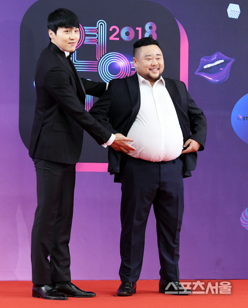 [포토] 류근지-송영길, 뱃살에 포커스!