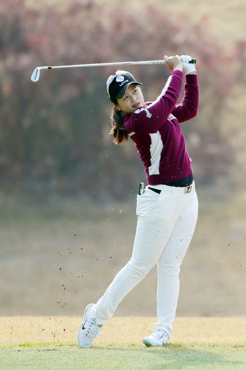 최혜진 7번홀 세컨 아이언 샷