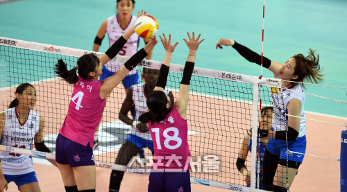 도로공사박정아,수비벽을뚫어라![포토]