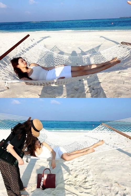 "美친 비율"…밀착 원피스로 각선미 뽐낸 배우 수현