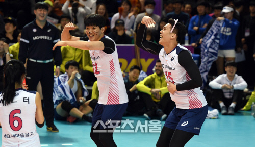 올스타전 듀오 세리머니[포토]