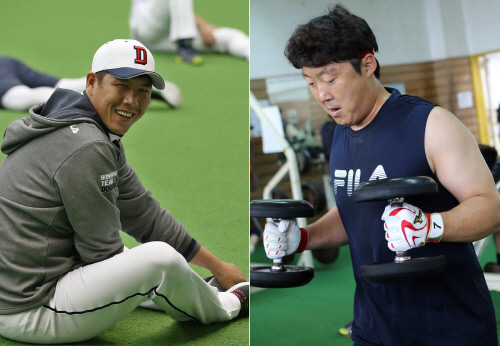 권혁-배영수-첫-동반훈련