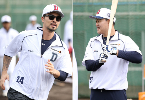 [IN 오키나와]"사실 타격 정답은 없어"…'미국 레슨' 오재원-오재일 바라보는 시선