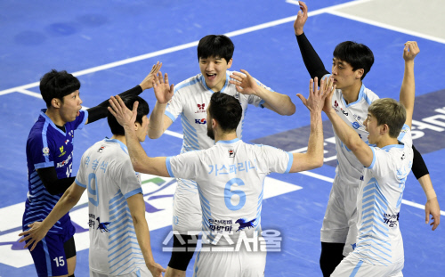 [포토] 대한항공 정지석, 셧다운...가즈아~!