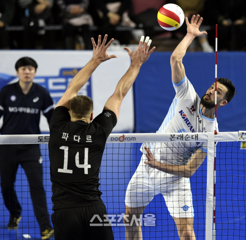 [포토] 대한항공 가스파, 혼자서는 막지 못해~!