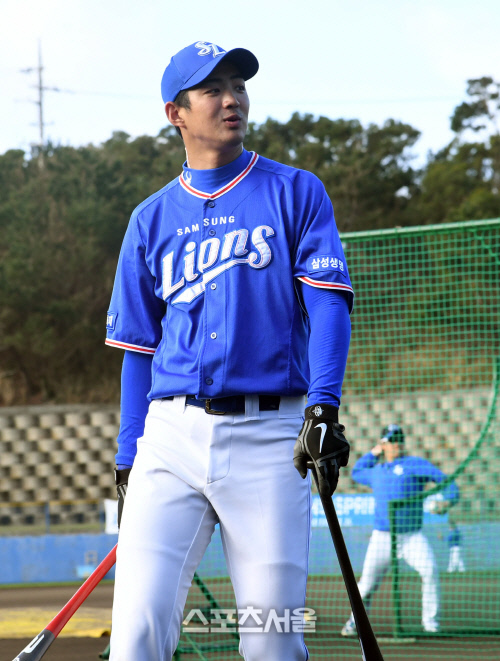 구자욱, 캠프 분위기 좋아요! [포토]