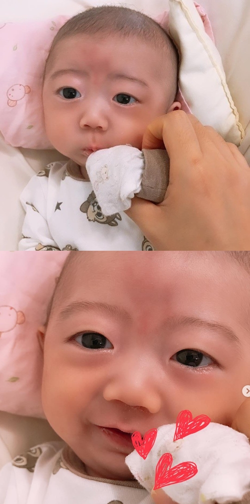 김미려♥정성윤, 73일 된 둘째 아들 공개 "사랑한다"[★SNS]