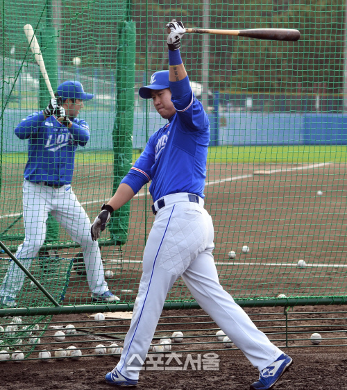 [IN오키나와] 삼성 김동엽이 평가전에 출전하지 못한 이유는?