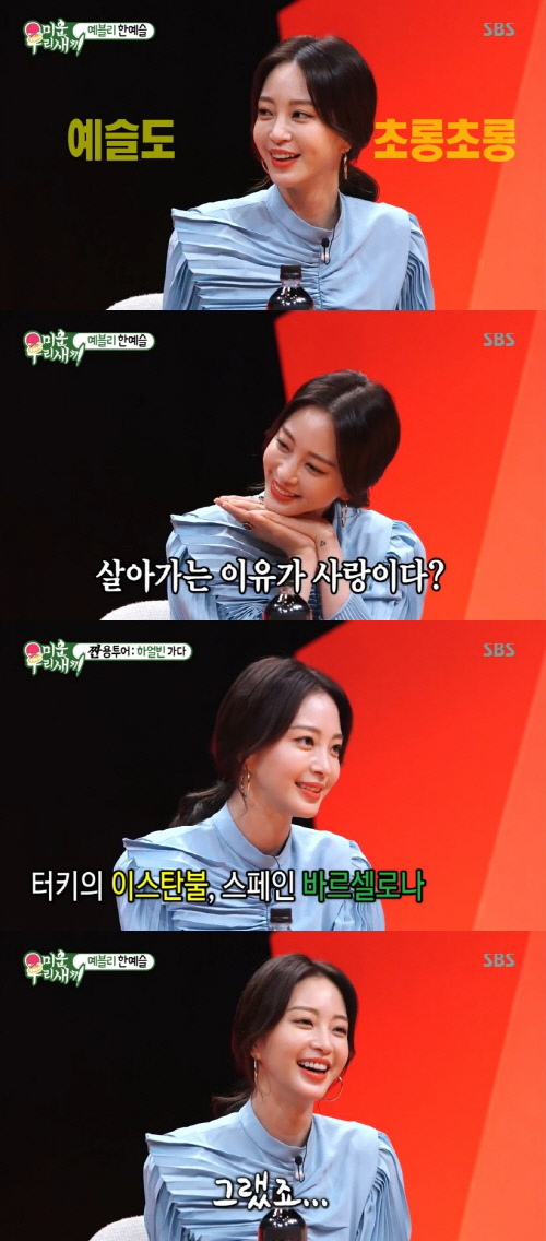 한예슬, '미우새'도 사로잡은 마성의 러블리 매력