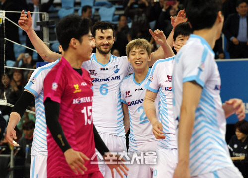 대한항공, 우승 마침표 [포토]