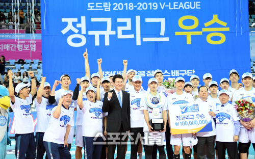 대한항공 우승 마침표 [포토]